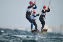 Katie Dabson in action at the Formula Kite European Championships