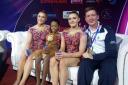 Uxbridge College Sports student Trudie Roper (second right) pictured with her teammates and coach following their European gymnastics success for Great Britain.