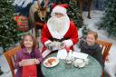 Seasonal friend: Santa meets new friends