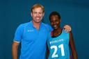 Teta Dieudonne with Andy Murray’s former coach Mark Petchey