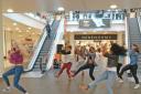 Dancers from Uxbridge College put on a dynamic performance for shoppers in intu Uxbridge