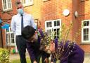 In memory: St John's pupils take part in the ceremony