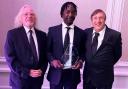 Saving specialists: Phil Payton, Emmanuel Bature and Martin Speechley of the  Sustainability Team with their award.