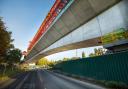 Soaring sight: here's where the viaduct crosses the A412 Denham Way