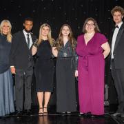 Gaby Roslin presents awards to West Met Skills Apprentices from Uxbridge College and Harrow College