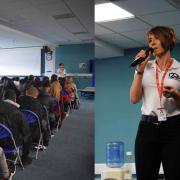 Uxbridge College students got a hard-hitting lesson about the importance of staying safe with a talk by knife crime survivor and author Natalie Queiroz