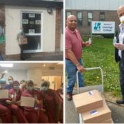 Uxbridge College donated 1,000 branded bottles of sanitiser and gifts to local care homes and hospitals as part of community efforts during lockdown.