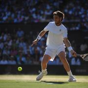 Novak Djokovic defeated Great Britain's Cameron Norrie (pictured) in the semi finals of Wimbledon (Reuters via Beat Media Group subscription)