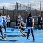 Playing ball: UTC Heathrow has a new sports court, thanks to one of its business partners