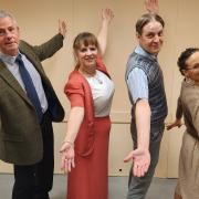 Hoving into sight: David Hampton as Arthur Wicksteed, Karen Stroud as Muriel, Martyn Jackson as Dennis and Zoe Keates as Constance - introducing the Wicksteed family!