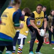 Jason Robinson was coaching the next generation at Howden's Big Rugby Day Out