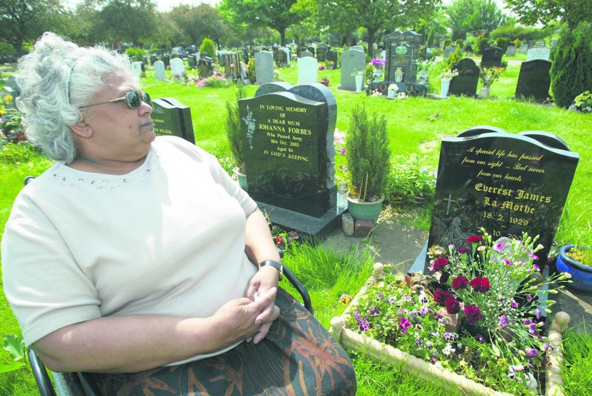 Mrs La Mothe's husband is buried in Cherry Lane cemetery.