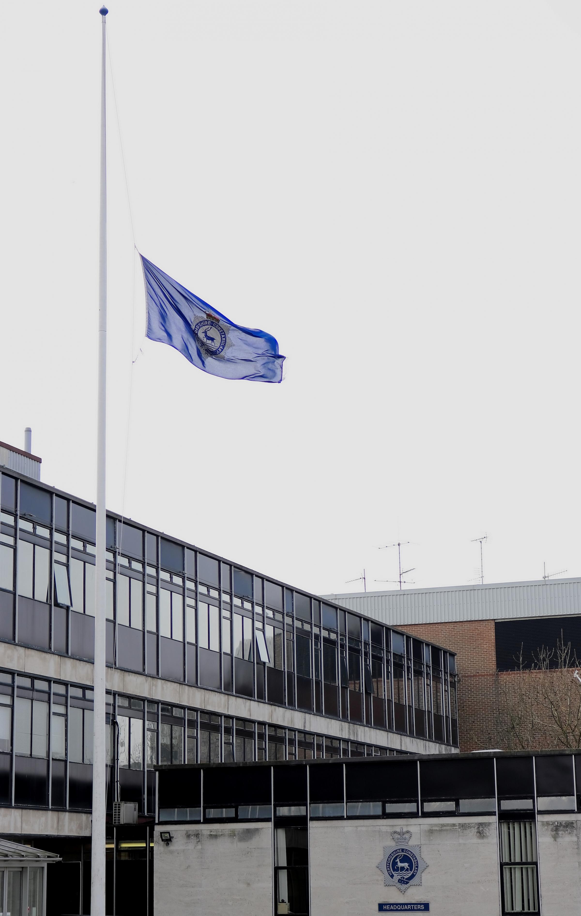 Flag flies at half mast in honour of murdered police officer