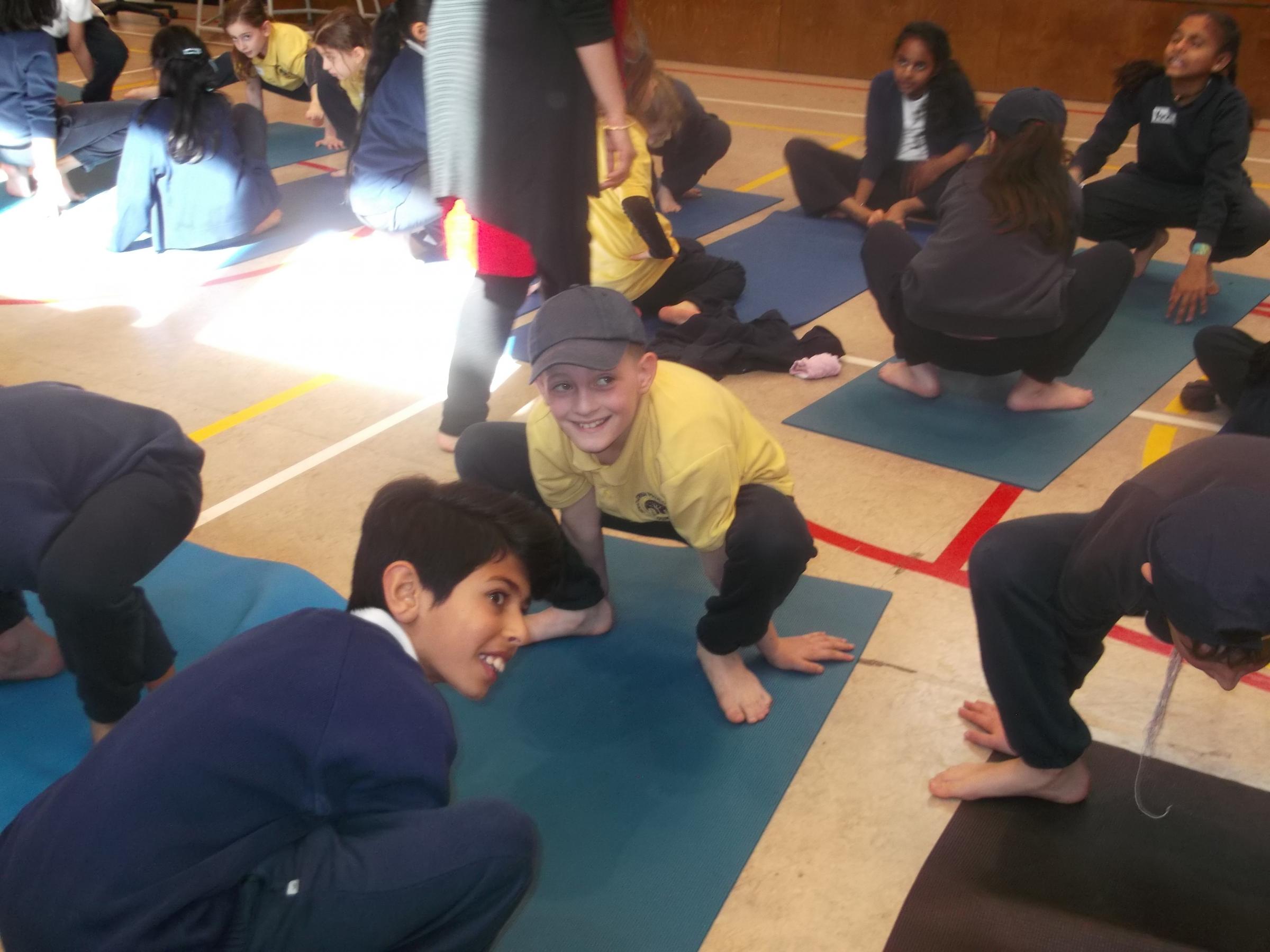 Pupils learn about different faiths through yoga