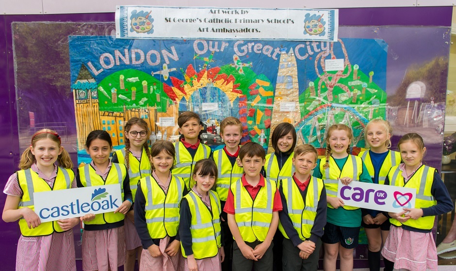 Pupils paint ‘eye-catching’ depiction of London to help decorate new care home