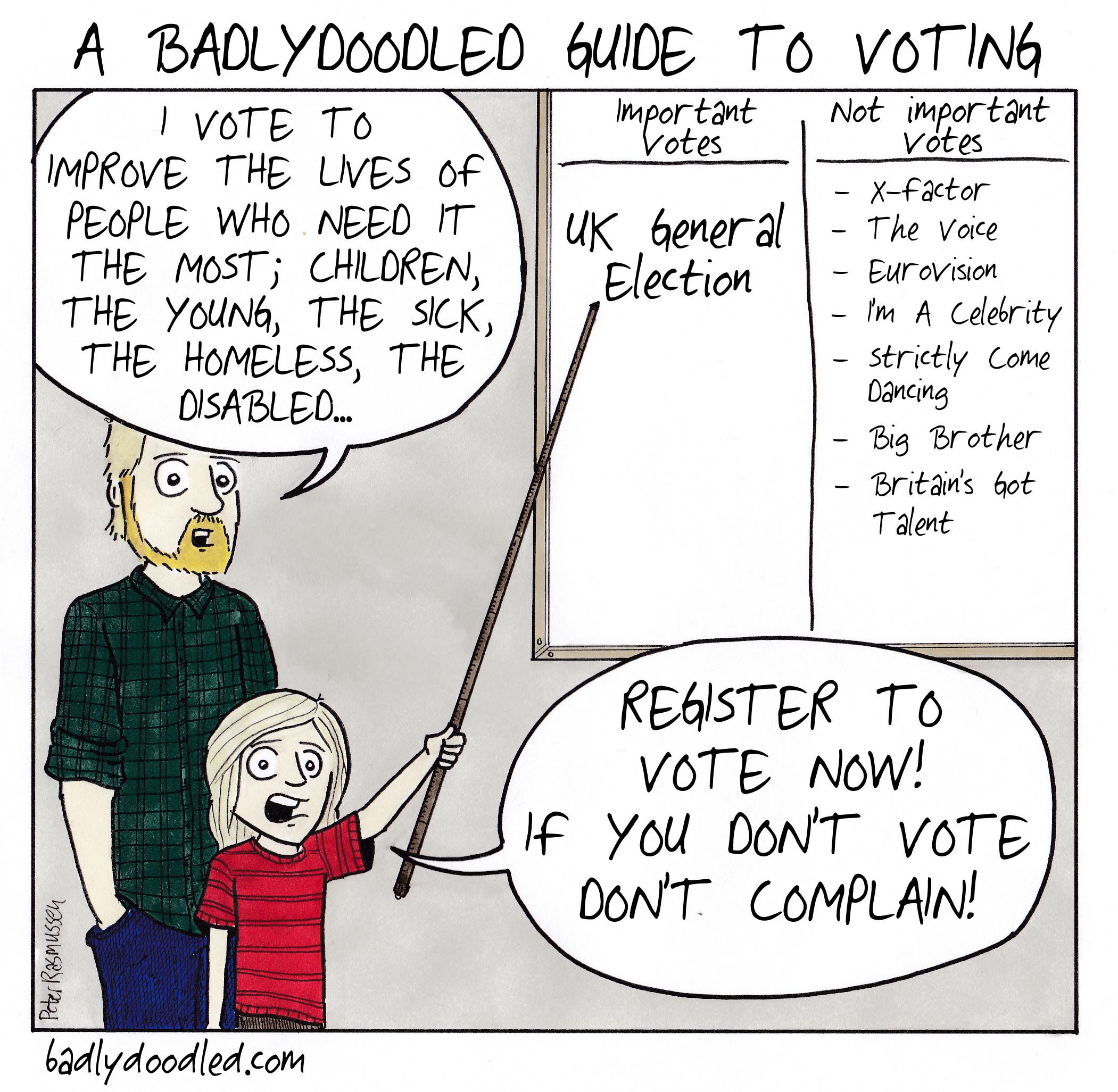 Author of web comic hopes latest illustration will encourage young people to vote