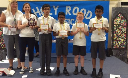 Pupils compete in tense final of inter-school spelling competition