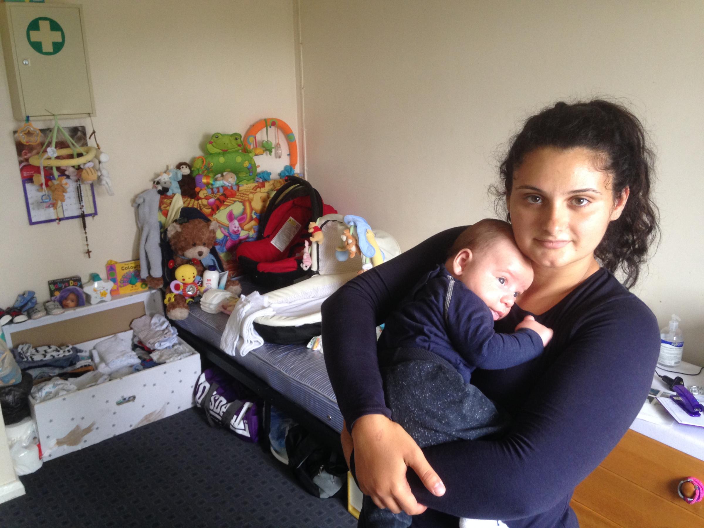 Tiny room 'unsuitable' for single mum and seven-week old baby