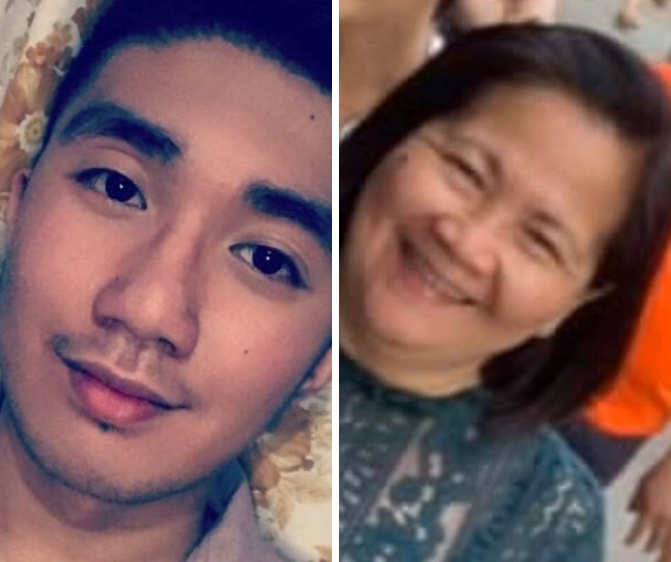 John Alagos (left) and Ate Wilma (right)