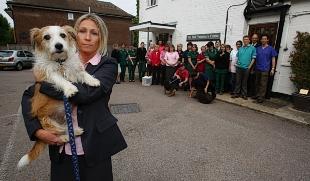 Staff and clients at the Park Veterinary Centre in Watford, including Natasha Reader, protested against the CPZ when first proposed in 2008