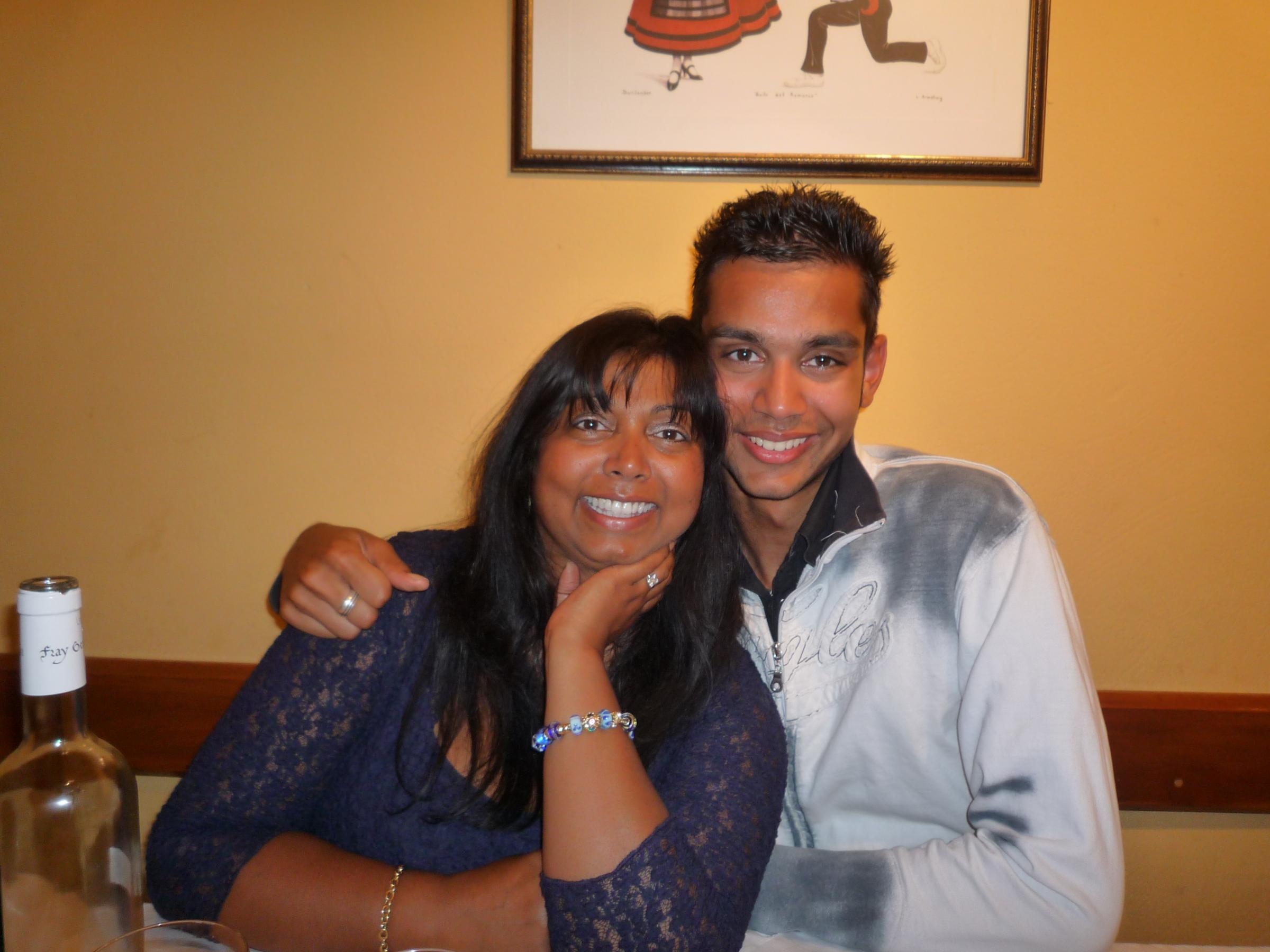 Ramila Smyth with her son Chris Oram