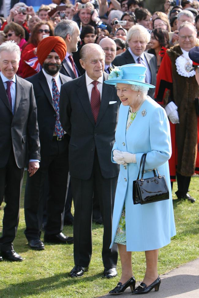 Prince Philip accompanied the Queen on her visit to Ilford in 2012