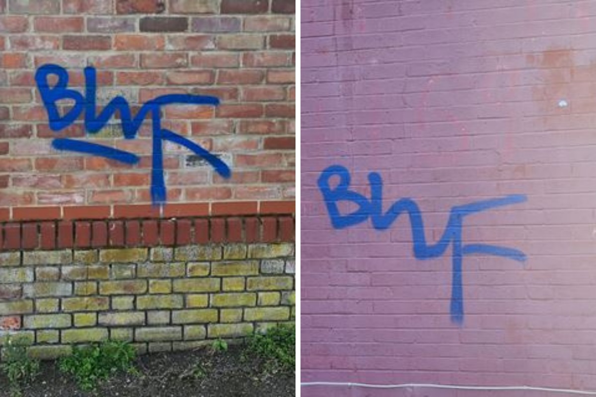 This graffiti has also appeared in Prestwick Road this month. Credit: Cllr Christopher Alley