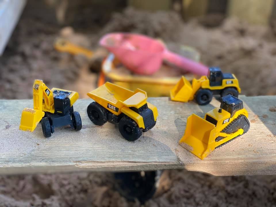 Construction vehicles in the sandpit. Picture: Jo Kedgley