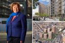 Former elected mayor of Watford Baroness Dorothy Thornhill and planned tower blocks in St Albans Road