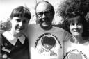 Famous face: Eric Morecambe at the first-ever Harefield run 40 years ago