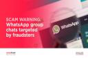 WhatsApp group chat scam warning