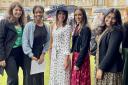 Regal gathering: (from left) DofW administrator Allison Cronnelly, Dominique Olaleye, head Rebecca Brown, Naiya Vekaria and Kritika Sawant