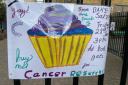 Who could resist? Poster advertising the school cake sale
