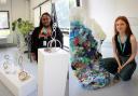 Isheda Lee, 18, (left) and Cassia Stirzaker, 16, from Level 2 Art and Design at Uxbridge College are among those chosen to be featured in the Origins Creative Arts Festival from more than 350 applicants nationally