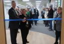 Cutting through: leader Ian Edwards and cabinet member Jane Palmer open the new hub
