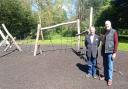 History theme: the playground at Cranford Park. Pictured are councillors Jonathan Bianco and Eddie Lavery