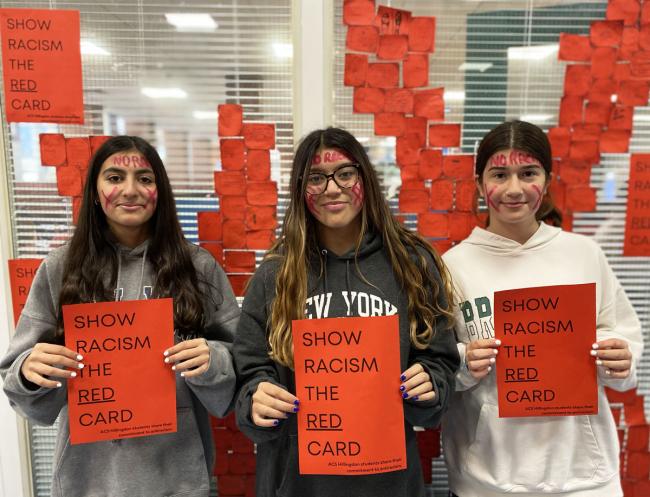 Message received: ACS students at Wear Red Day