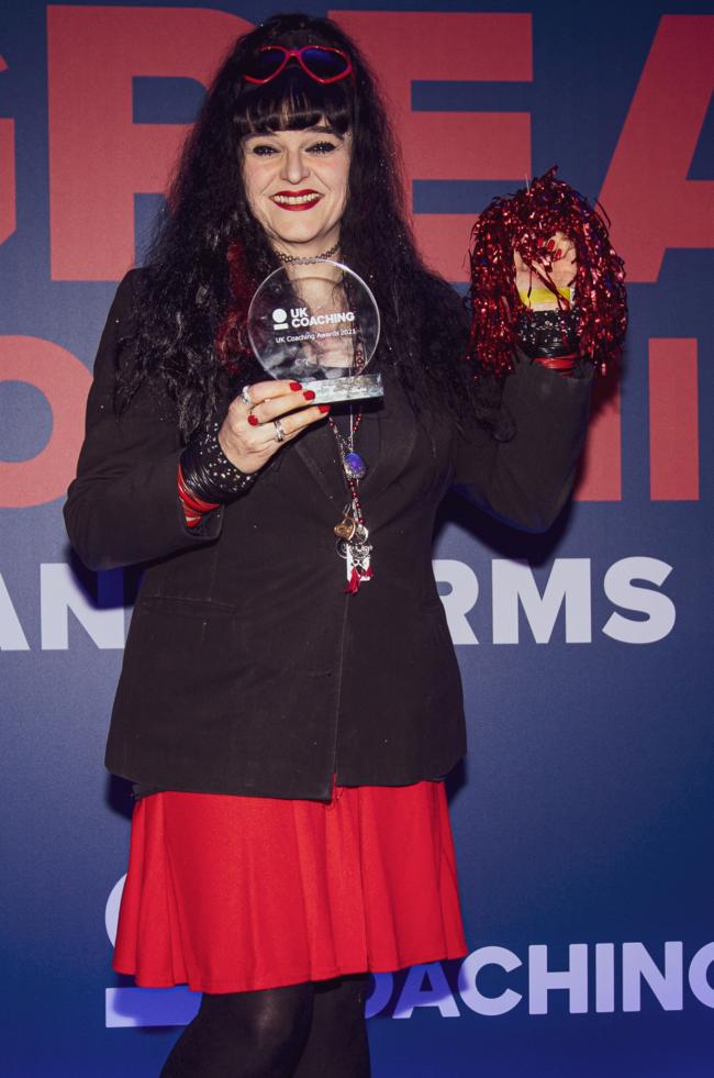 Zoom star: Alice Tribedi with her award