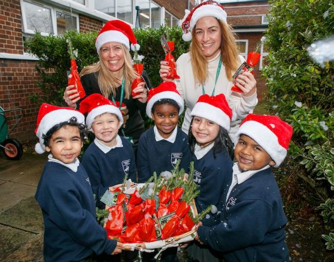 Christmas spruce up: saplings donation encourages Hayes schoolchildren to think sustainably