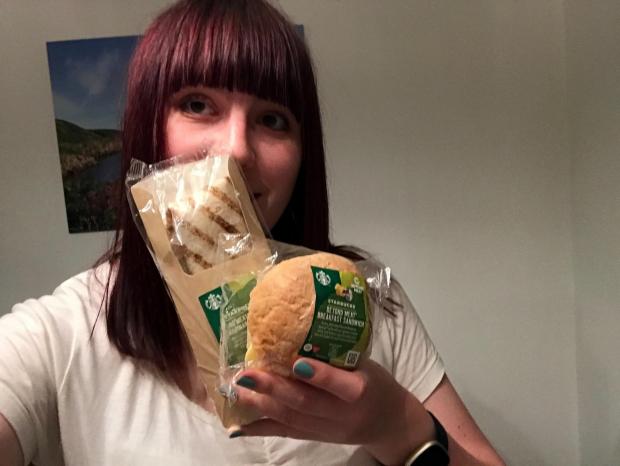 Hillingdon Times: Reporter Maya George with two of her Starbucks items 