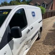 Counting the cost: the damaged RSPCA van after being struck by an unknown driver in Beaconsfield