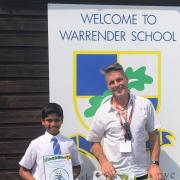 Welcome to Warrender: Nick Baker with winner Suhaan