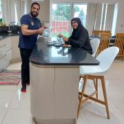 Happy home: Wajid and Mobeena