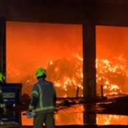 Blaze scene: crews battle the flames at Rigby Lane