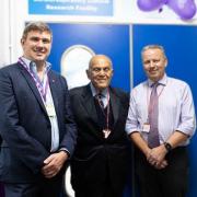 Opening day: (from left) Richard Bowyer, chief executive of Royal Brompton and Harefield Hospitals Charity, Sir Magdi Yacoub and Dr Richard Grocott Mason, chief executive of Royal Brompton and Harefield Hospitals