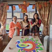 Diwali hosts: Urmila Dhimer, laundry assistant, Shilpa Chavdar, housekeeper, and Nimisha Patel, head housekeeper