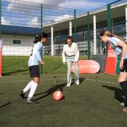 Jill Scott delivers footballing masterclass to school students