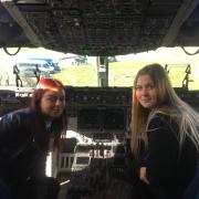Public Services and Travel & Tourism students from Uxbridge College visited RAF Brize-Norton, boarding an official plane and touring the base.