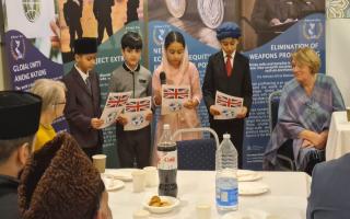 Peace poem: youngsters underline the message of harmony
