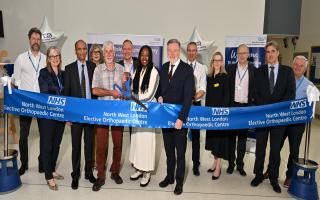 Cutting the tape: official  opening of the new orthopaedic centre
